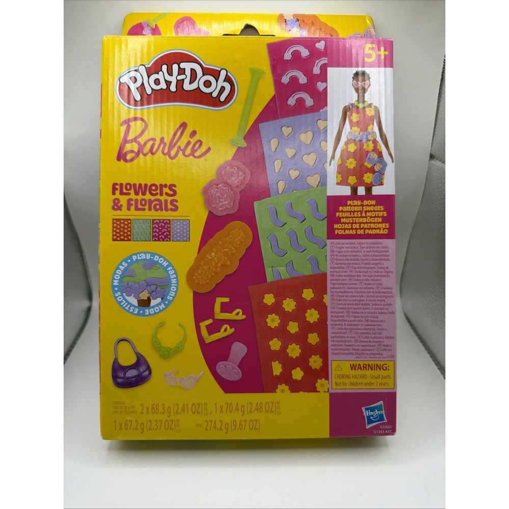 Play-Doh Barbie Flowers & Florals Set Ages 5+ Age Level 4-7 Kids PN00094126